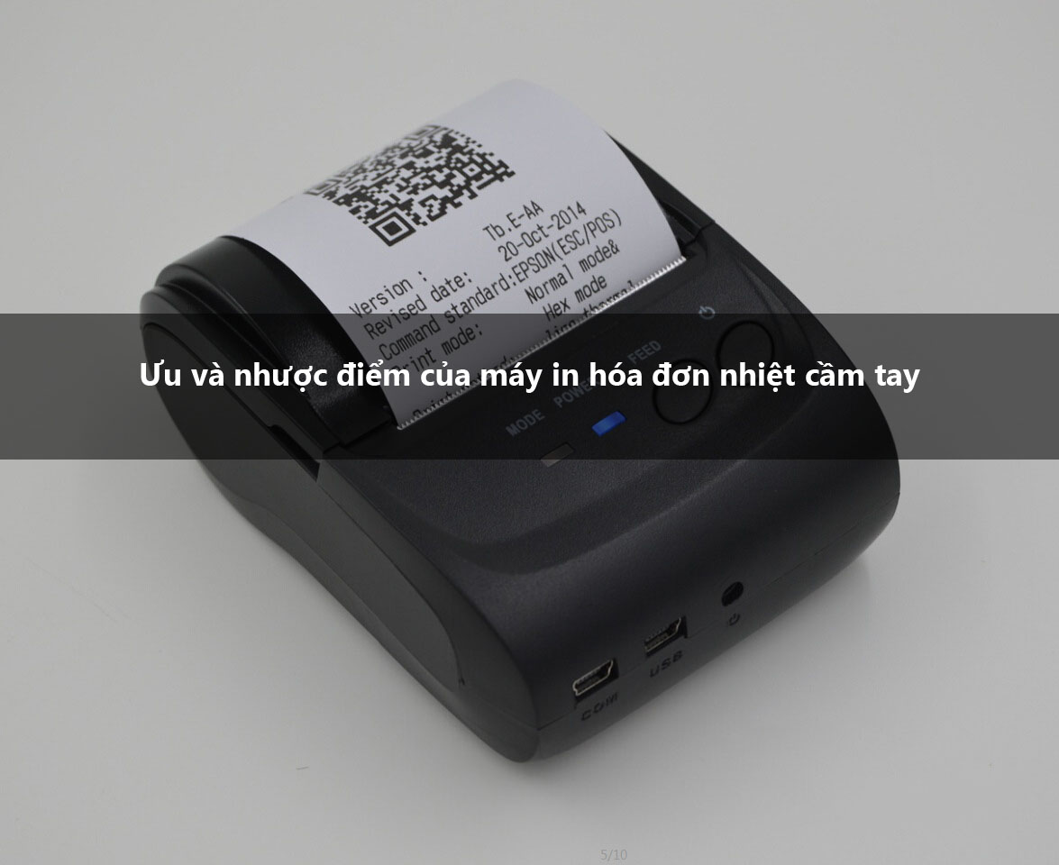 ưu và nhược điểm của máy in hóa đơn nhiệt cầm tay