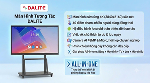 Màn Hình Tương Tác Thông Minh 65 inch 4k Dalite DA65LED-AC128 Camera AI 48MP 